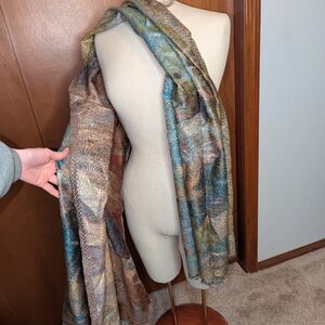 Beautiful Multicolor Patterned Scarf Or Wrap